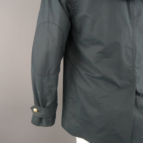 BAND OF OUTSIDERS S Navy Cotton Hooded Jacket