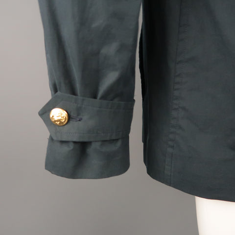 BAND OF OUTSIDERS S Navy Cotton Hooded Jacket