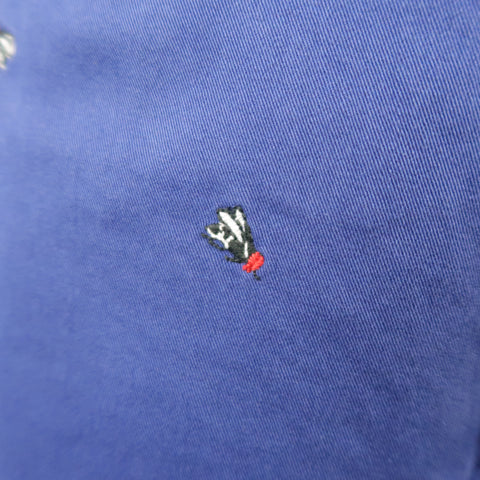 BAND OF OUTSIDERS Size 32 Navy Embroidery Cotton Button Fly Casual Pants