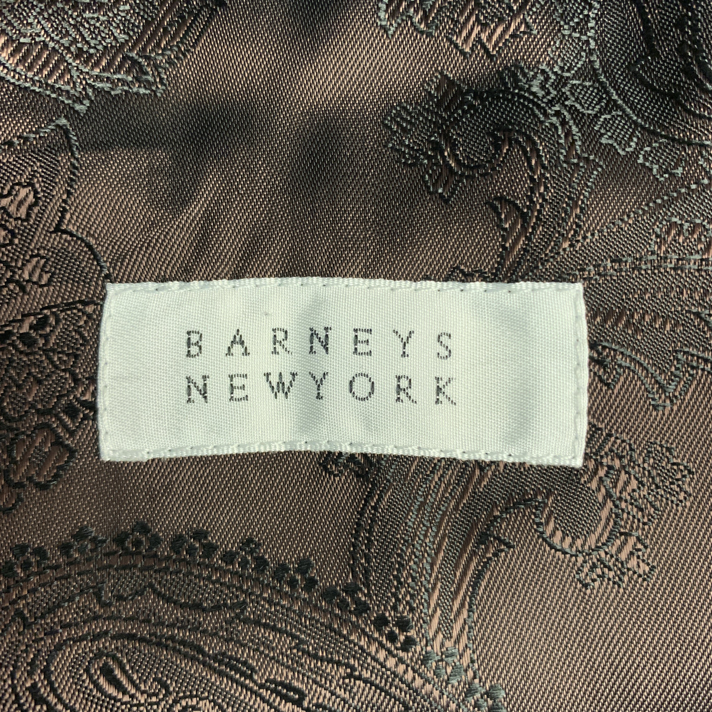BARNEY'S NEW YORK 42 Black Cotton Notch Lapel Long Coat