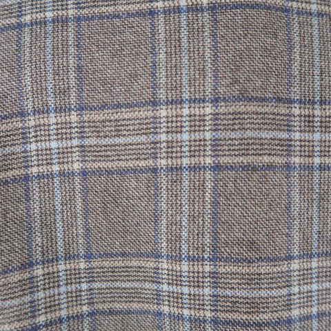 BARNEY'S NEW YORK Chest Size 44 Regular Brown Plaid Cashmere Sport Coat