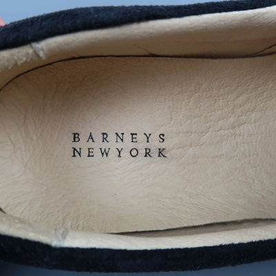 BARNEY'S NEW YORK Size 6 Black Textured Rubber & Suede Slip On Sneakers