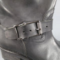 BELSTAFF Size 7 Black Leather FULHAM MOTO Biker Boots BELSTAFF