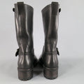 BELSTAFF Size 7 Black Leather FULHAM MOTO Biker Boots BELSTAFF