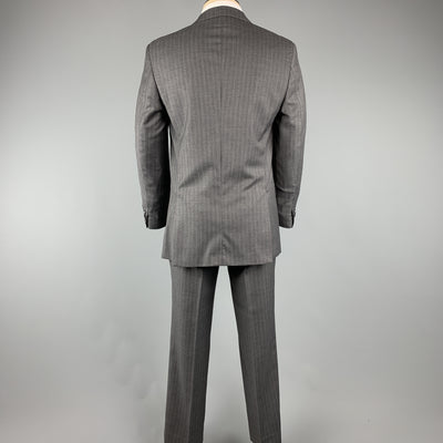 BEN SHERMAN 40 Gray Stripe Wool 33 x 30 Notch Lapel  Suit