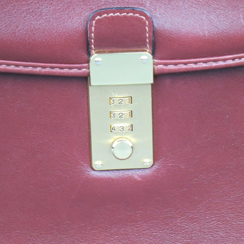 BIANCHI e NARDI Cheery Brown & Gold Leather Briefcase BIANCHI e NARDI