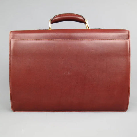 BIANCHI e NARDI Cheery Brown & Gold Leather Briefcase BIANCHI e NARDI
