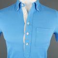 BLACK FLEECE Size XS Blue Pique Button Down Collar POLO BLACK FLEECE
