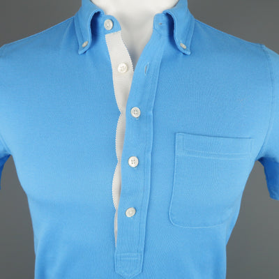 BLACK FLEECE Size XS Blue Pique Button Down Collar POLO
