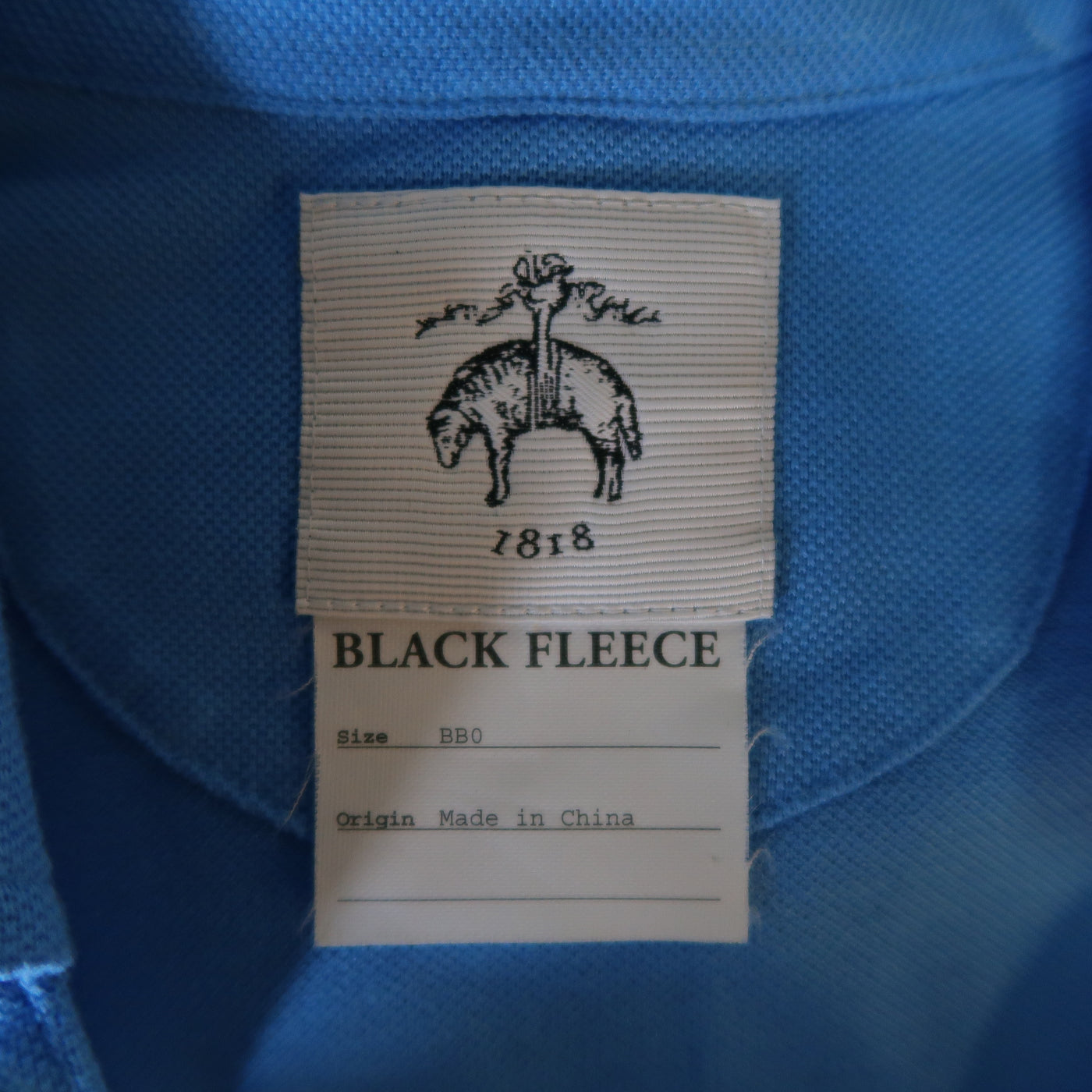 BLACK FLEECE Size XS Blue Pique Button Down Collar POLO