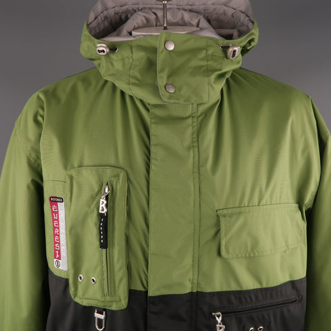BOGNER 40 Green Polyamide Hooded Ski Jacket