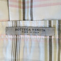 BOTTEGA VENETA 38 Short Cream Cotton / Silk Brown & Pink Plaid Sport Coat BOTTEGA VENETA