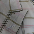 BOTTEGA VENETA 38 Short Cream Cotton / Silk Brown & Pink Plaid Sport Coat BOTTEGA VENETA
