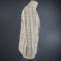 BOTTEGA VENETA 38 Short Cream Cotton / Silk Brown & Pink Plaid Sport Coat BOTTEGA VENETA