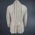 BOTTEGA VENETA 38 Short Cream Cotton / Silk Brown & Pink Plaid Sport Coat BOTTEGA VENETA