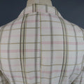 BOTTEGA VENETA 38 Short Cream Cotton / Silk Brown & Pink Plaid Sport Coat BOTTEGA VENETA