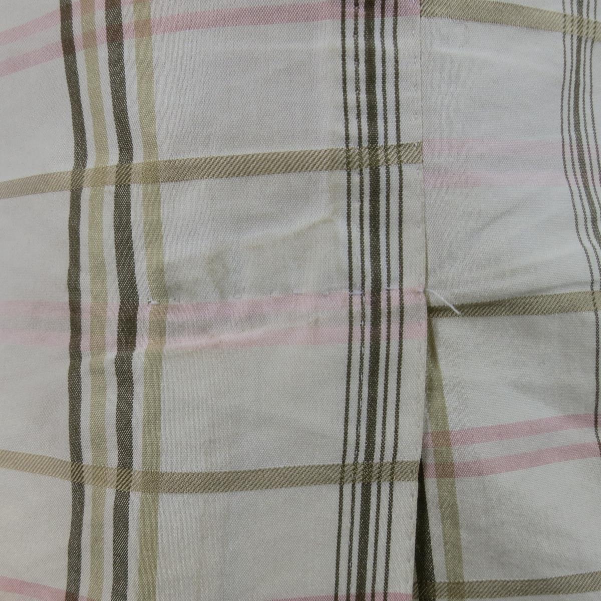 BOTTEGA VENETA 38 Short Cream Cotton / Silk Brown & Pink Plaid Sport Coat