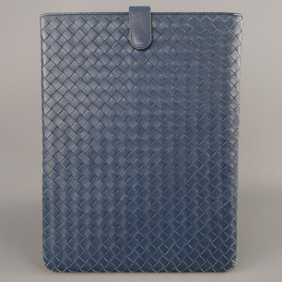 BOTTEGA VENETA Navy Woven Intrecciato Leather iPad Tablet Case