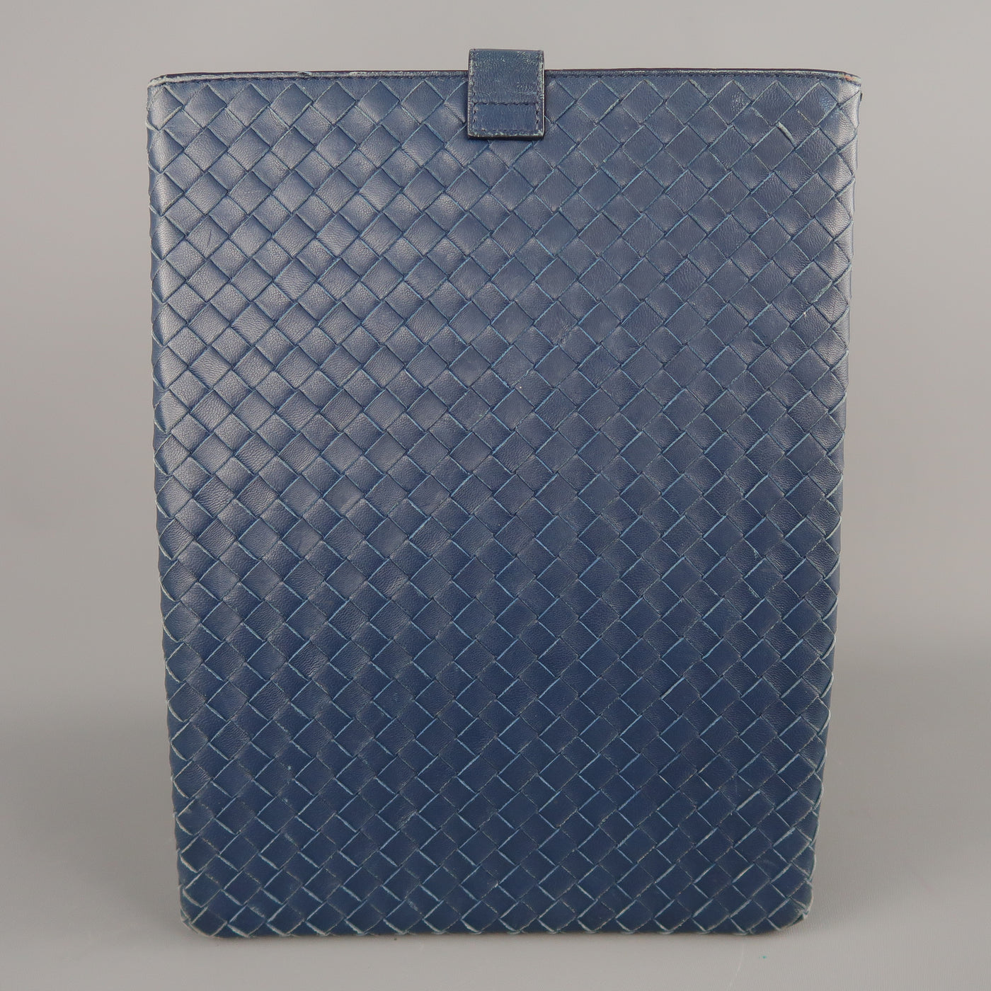 BOTTEGA VENETA Navy Woven Intrecciato Leather iPad Tablet Case