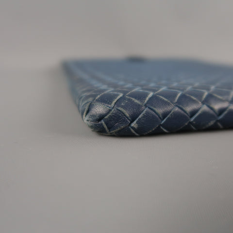 BOTTEGA VENETA Navy Woven Intrecciato Leather iPad Tablet Case