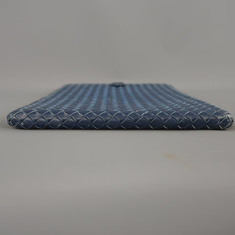 BOTTEGA VENETA Navy Woven Intrecciato Leather iPad Tablet Case