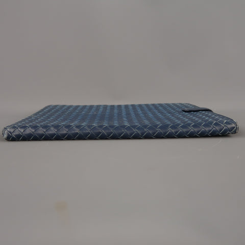 BOTTEGA VENETA Navy Woven Intrecciato Leather iPad Tablet Case