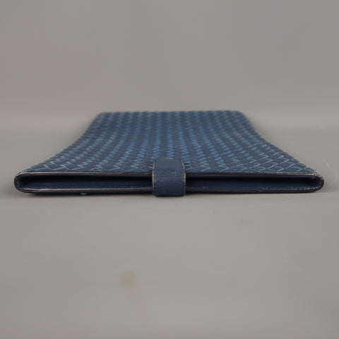 BOTTEGA VENETA Navy Woven Intrecciato Leather iPad Tablet Case