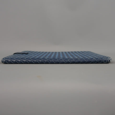 BOTTEGA VENETA Navy Woven Intrecciato Leather iPad Tablet Case