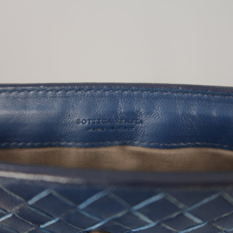 BOTTEGA VENETA Navy Woven Intrecciato Leather iPad Tablet Case