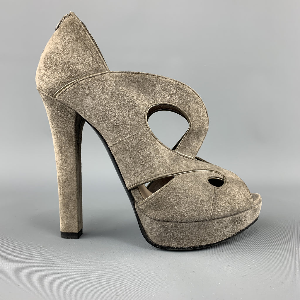 Grey hot sale patent sandals