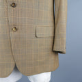 BRIONI 40 Regular Gold & Navy Plaid Wool Sport Coat BRIONI