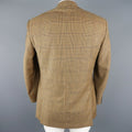 BRIONI 40 Regular Gold & Navy Plaid Wool Sport Coat BRIONI
