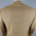 BRIONI 40 Regular Gold & Navy Plaid Wool Sport Coat BRIONI