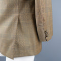 BRIONI 40 Regular Gold & Navy Plaid Wool Sport Coat BRIONI