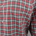 BRIONI SPORT Size L Olive & Red Plaid Cotton Flannel Long Sleeve Shirt BRIONI SPORT
