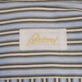 BRIONI Size L Light Blue Stripe Cotton Long Sleeve Shirt BRIONI