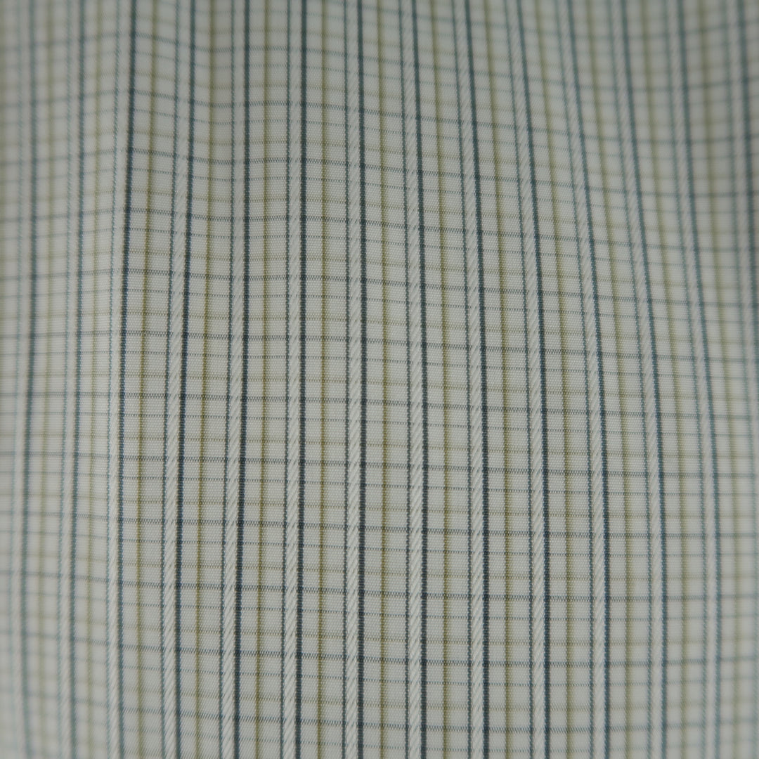 BRIONI Camisa de vestir de algodón con paneles de ventana blanca talla L