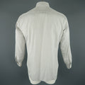 BRIONI Size L White Window Pane Cotton Dress Shirt BRIONI