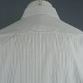 BRIONI Size M Gray Stripe Cotton Long Sleeve French Cuff Shirt BRIONI