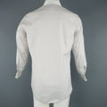 BRIONI Size S Gray Stripe Cotton Contrast Collar French Cuff Long Sleeve Shirt BRIONI