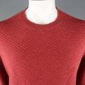 BROOKS BROTHERS Size L Brick Knitted Cashmere Crew-Neck Sweater BROOKS BROTHERS