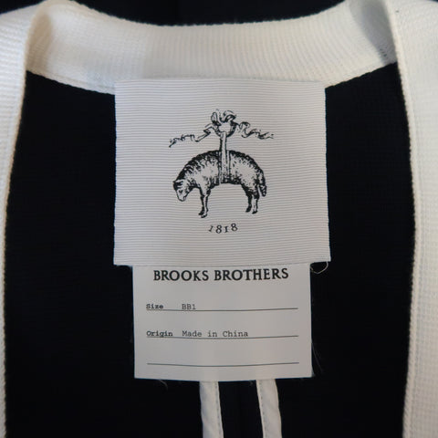 BROOKS BROTHERS Size S Navy & White Cotton Cardigan