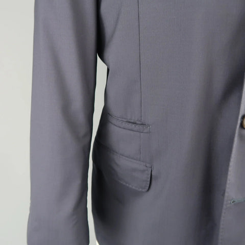 BRUNELLO CUCINELLI 44 R Navy Wool / Silk Notch Lapel Sport Coat BRUNELLO CUCINELLI