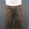BRUNELLO CUCINELLI Size 30 x 28 Taupe Solid Denim Jeans BRUNELLO CUCINELLI