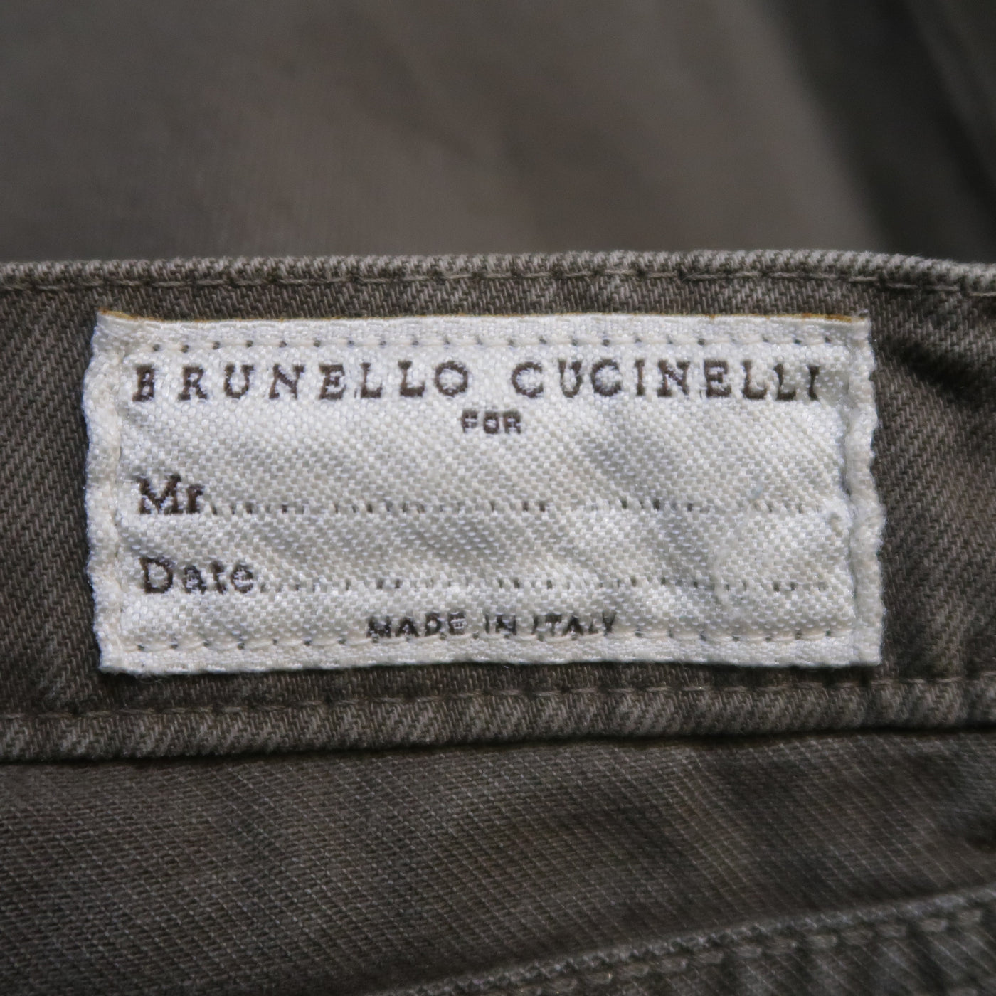BRUNELLO CUCINELLI Size 30 x 28 Taupe Solid Denim Jeans