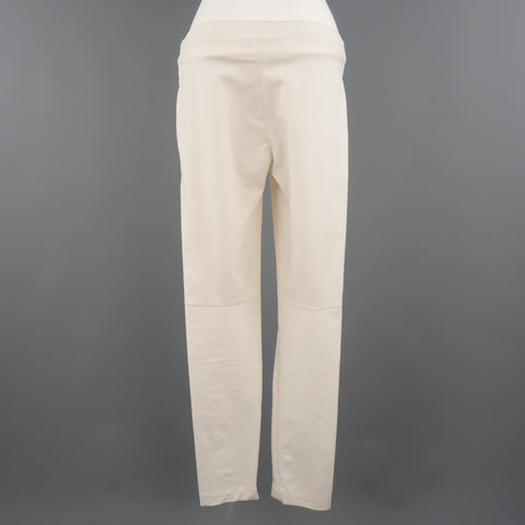 BRUNELLO CUCINELLI Size 4 Off White Cotton / Elastane Stretch Pants