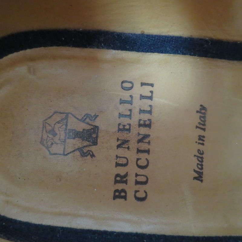 BRUNELLO CUCINELLI Size 8 Brown Leather Cap-toe Lace Up