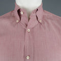 BRUNELLO CUCINELLI Size M Burgundy Grid Cotton Long Sleeve Button Down Shirt BRUNELLO CUCINELLI