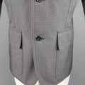 BURBERRY LONDON 40 Grey Nailhead Cotton Notch Lapel Patch Pocket Jacket BURBERRY LONDON