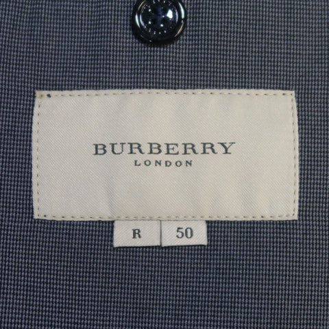 BURBERRY LONDON 40 Grey Nailhead Cotton Notch Lapel Patch Pocket Jacket BURBERRY LONDON